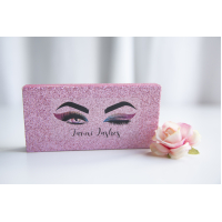 Eyelash storage box - Dark Pink glitter -15241